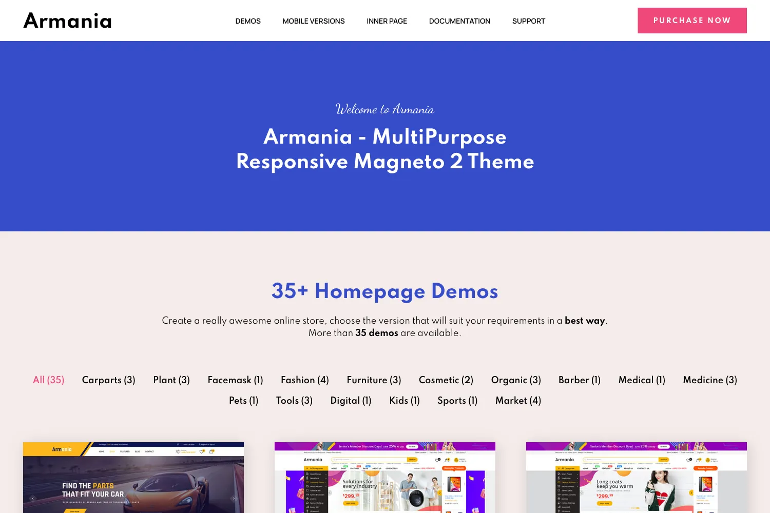 Armania - MultiPurpose Responsive Magento 2 / Adobe Commerce Theme