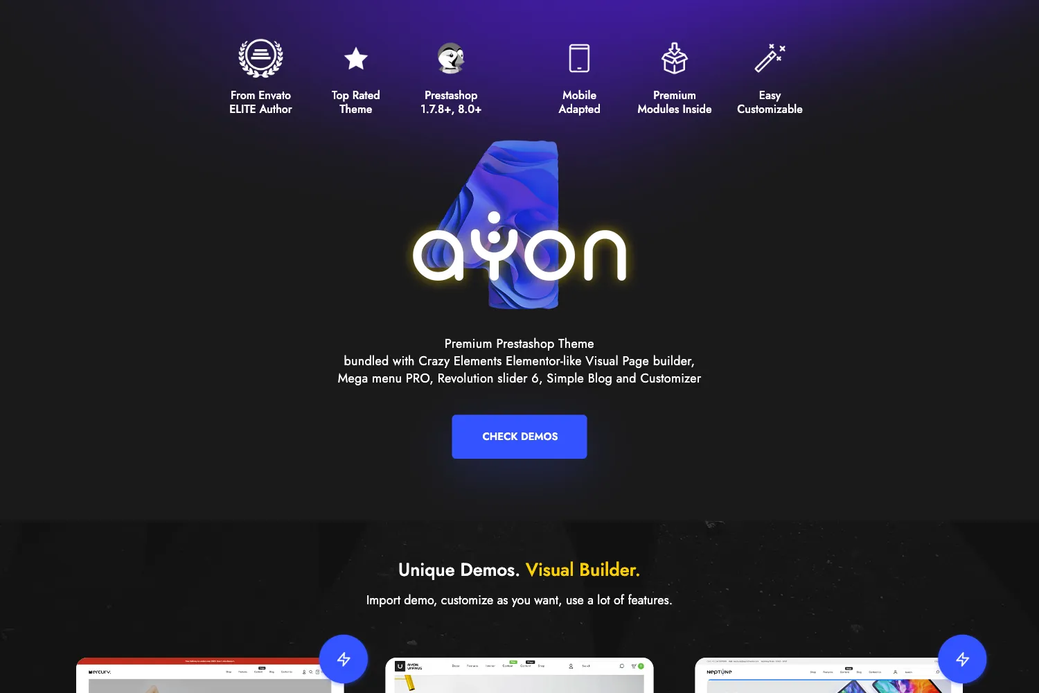 AYON - Multipurpose Responsive Prestashop Theme