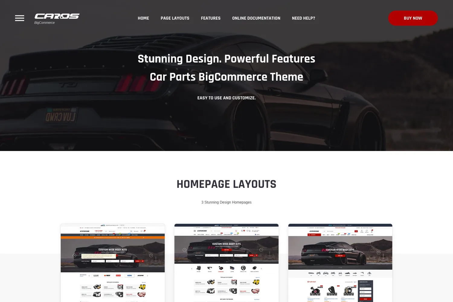 CAROS – Cars & Auto Parts Automotive BigCommerce Theme (Stencil Ready)