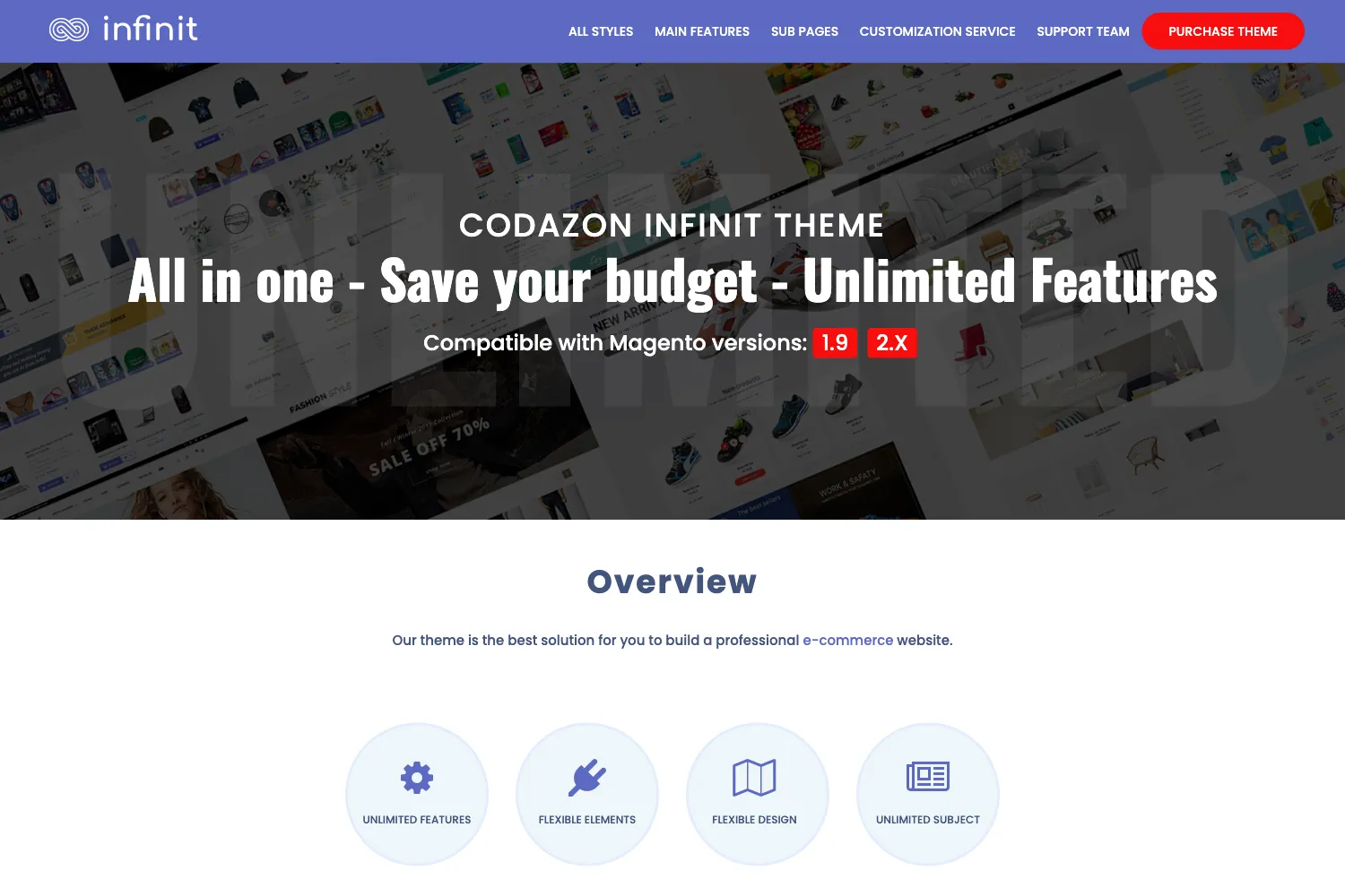 Infinit - Multipurpose Responsive Magento 2 and 1 Theme