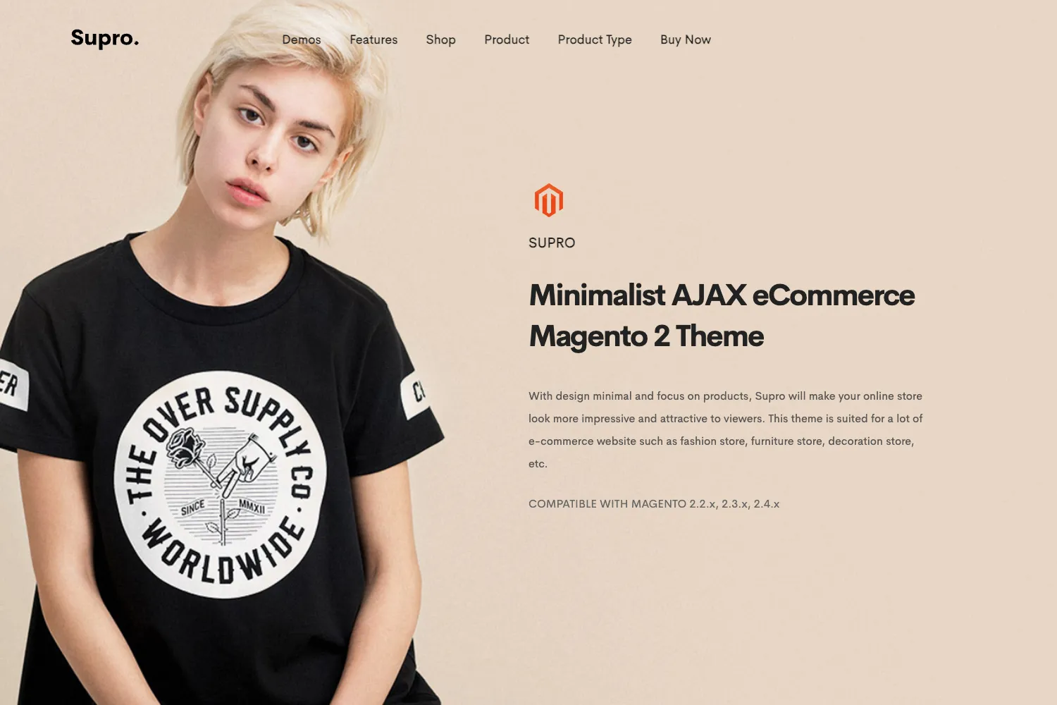 Supro - Minimalist AJAX Magento 2 Theme